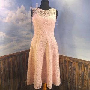 Pink Lace Bridesmaid Cocktail Dress (Size: 12)